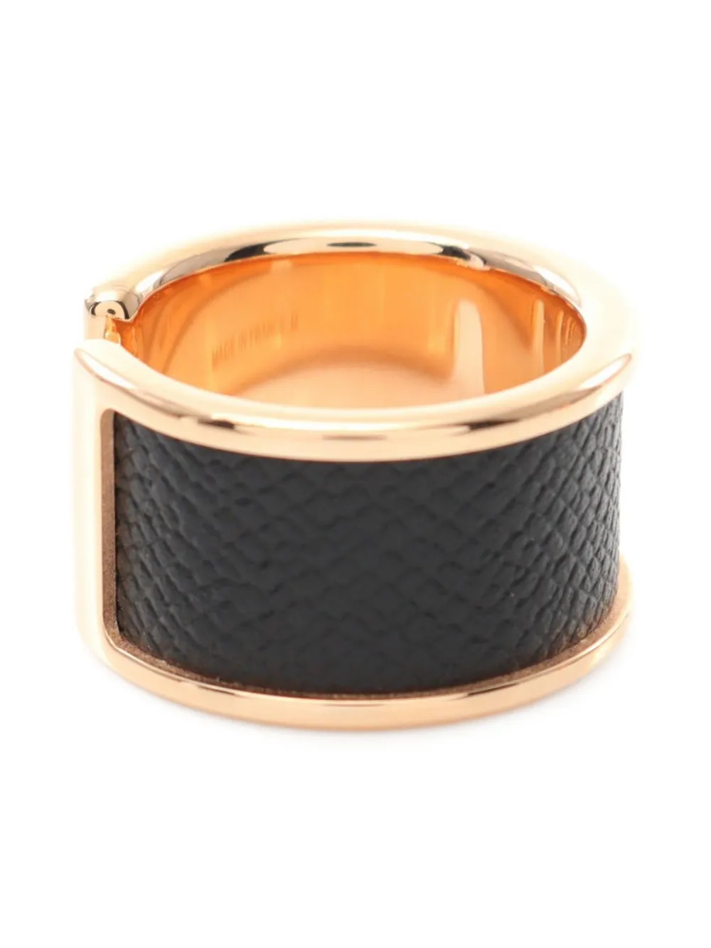 Pre-owned Hermes 2010s Olymp Gm Leather Enamelled Ring