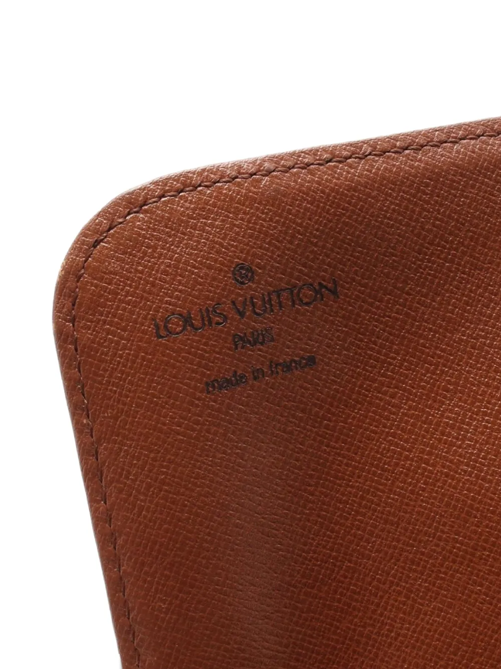 Pre-owned Louis Vuitton 1990 Cartesier Gm Monogram Shoulder Bag In Brown