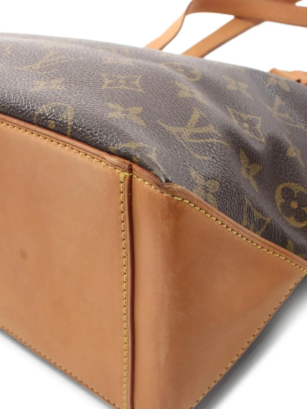 Pre-owned Louis Vuitton 2001 Cabas Piano Shoulder Bag In Brown