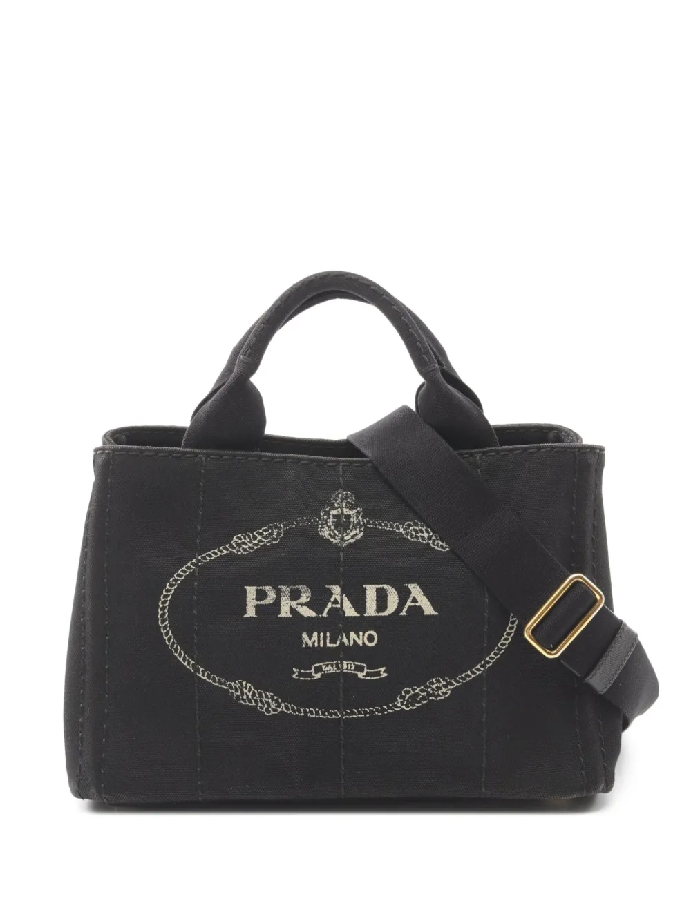 Prada Pre-Owned 2000s Canapa two-way handbag | Black | Image 1