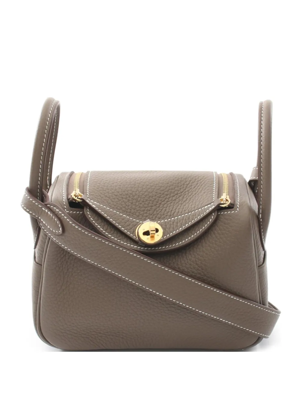 Hermès Pre-Owned mini sac porté épaule Lindy (2024) | gris | Image 1