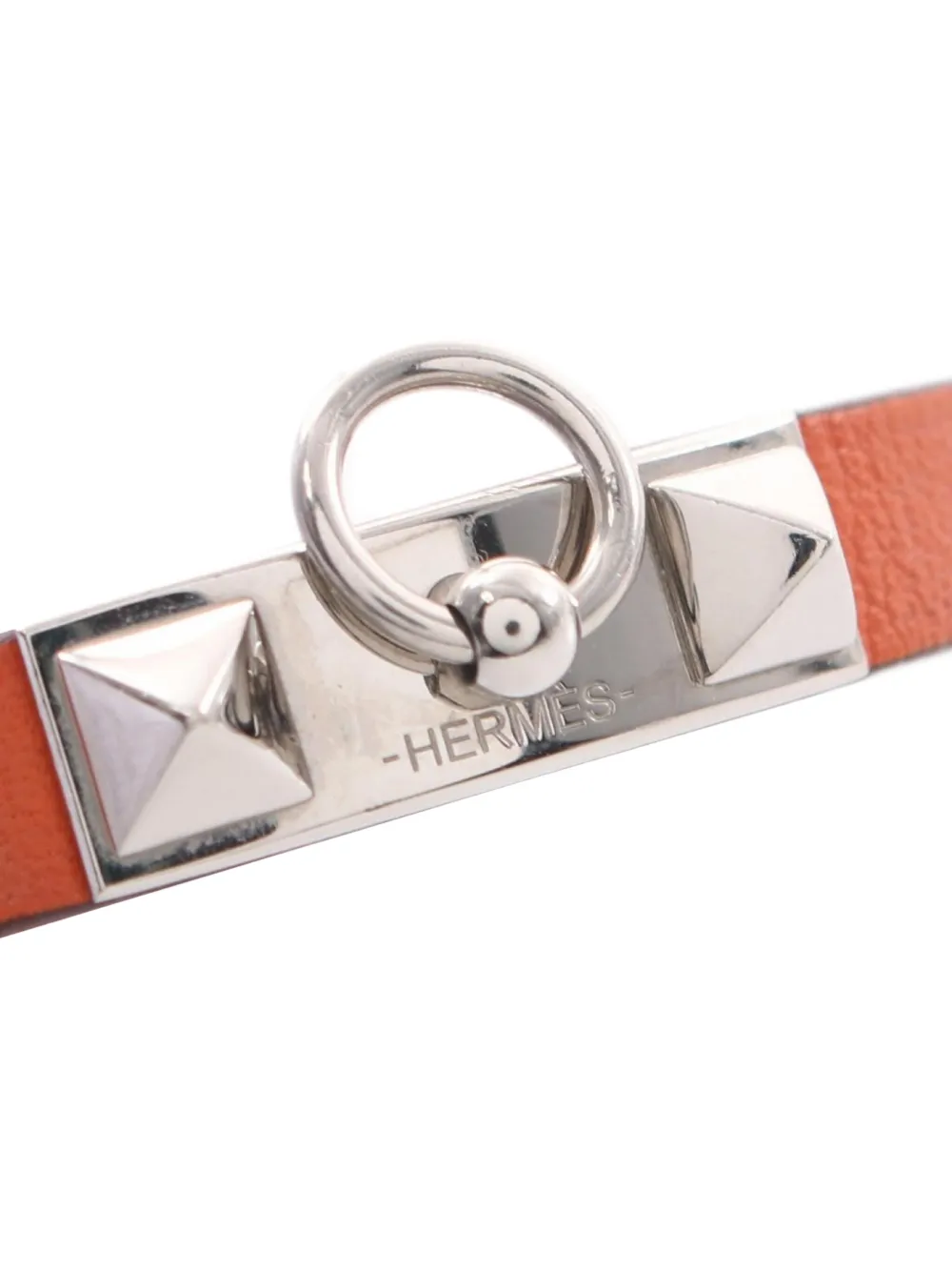 Pre-owned Hermes 2022 Studded Leather Bracelet