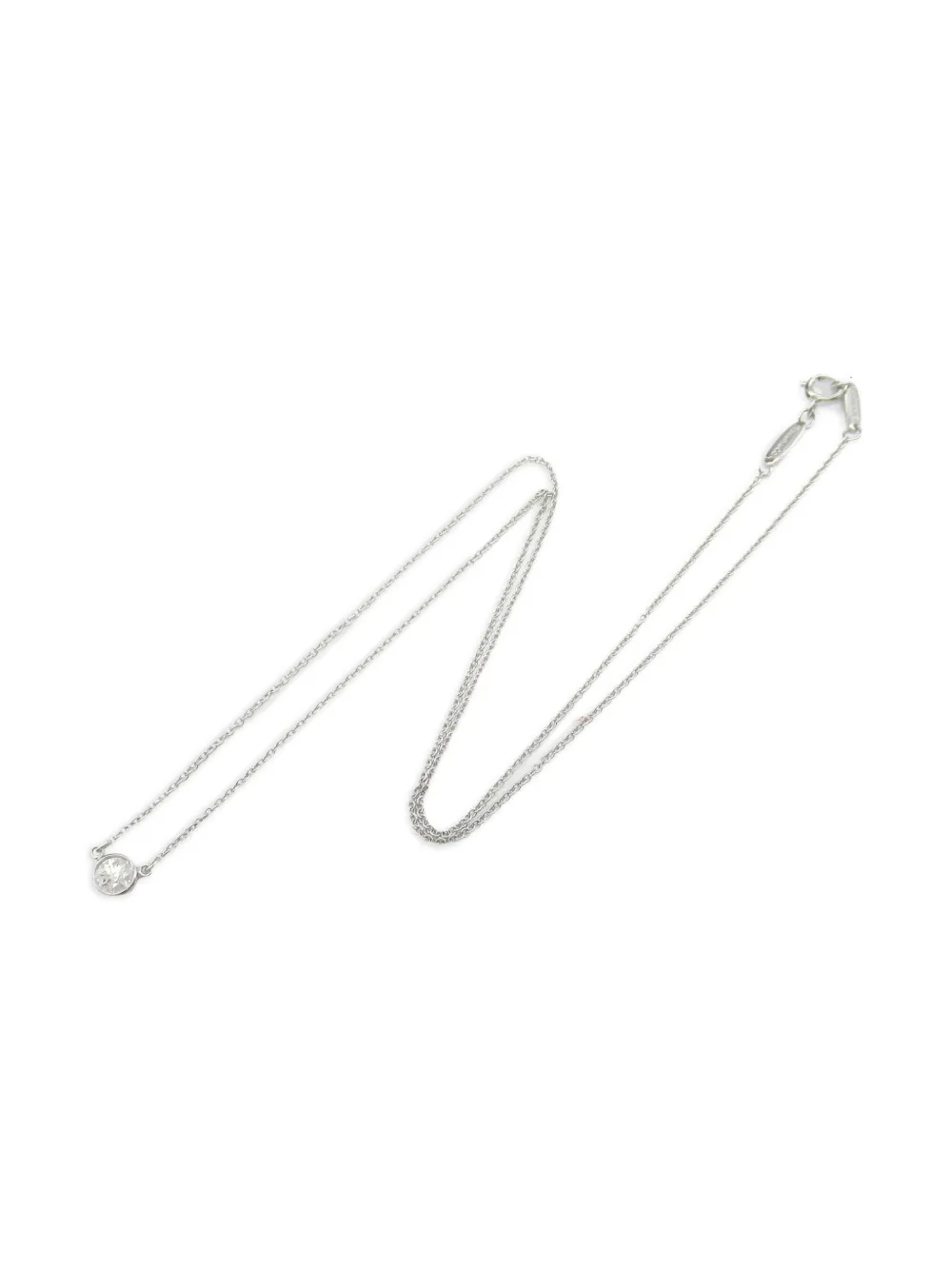 Tiffany & Co. Pre-Owned x Elsa Peretti 2010s Diamonds By The Yard Halskette aus Platin | Image 2