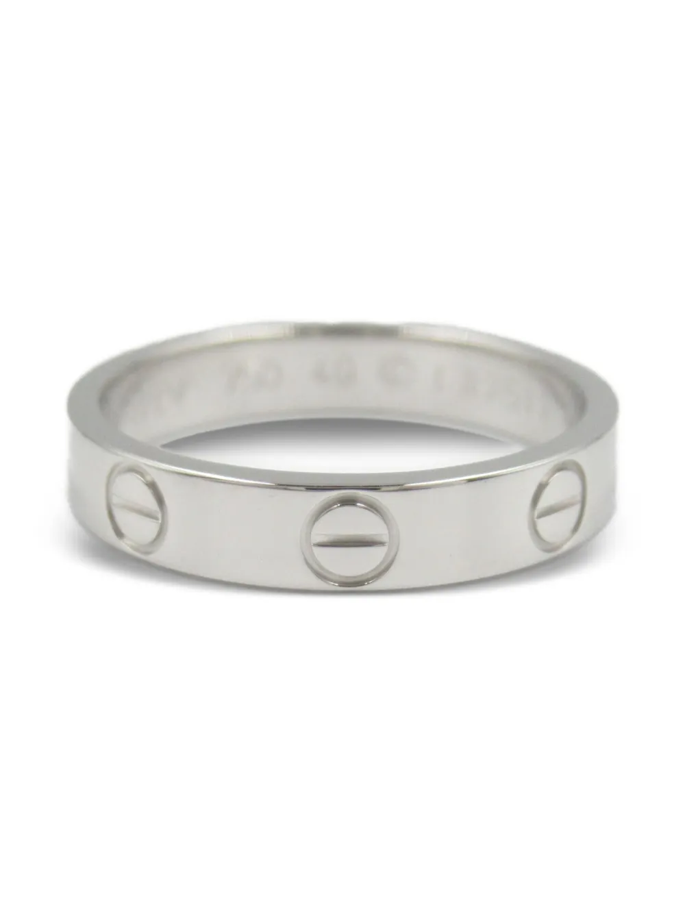 Cartier 2010s 18K white gold mini Love ring - シルバートーン Cartier 2010s 18K white gold mini Love ring - シルバートーン