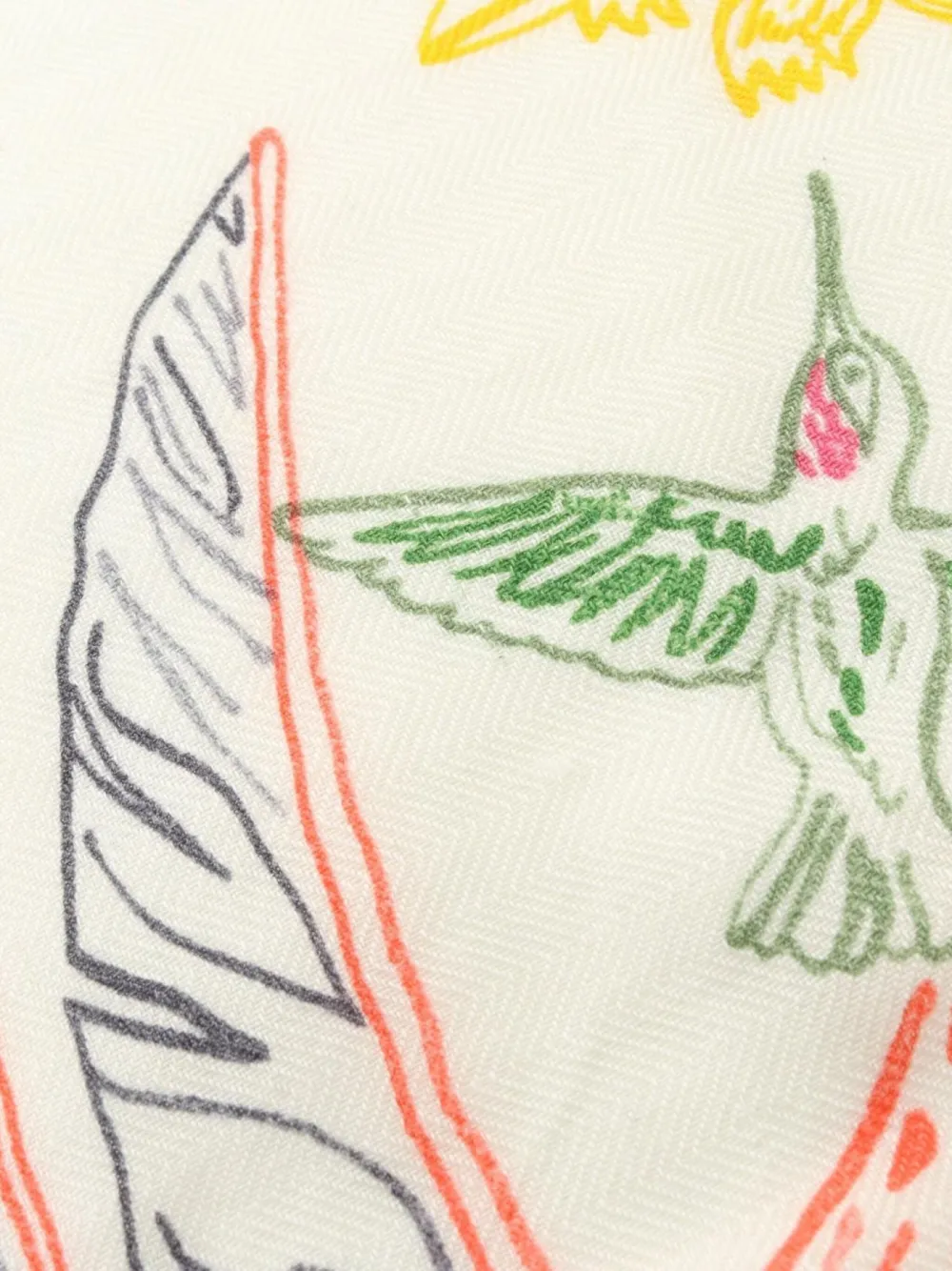 Pre-owned Hermes 2000s Flamingo Party Coloriage Silk Scarf