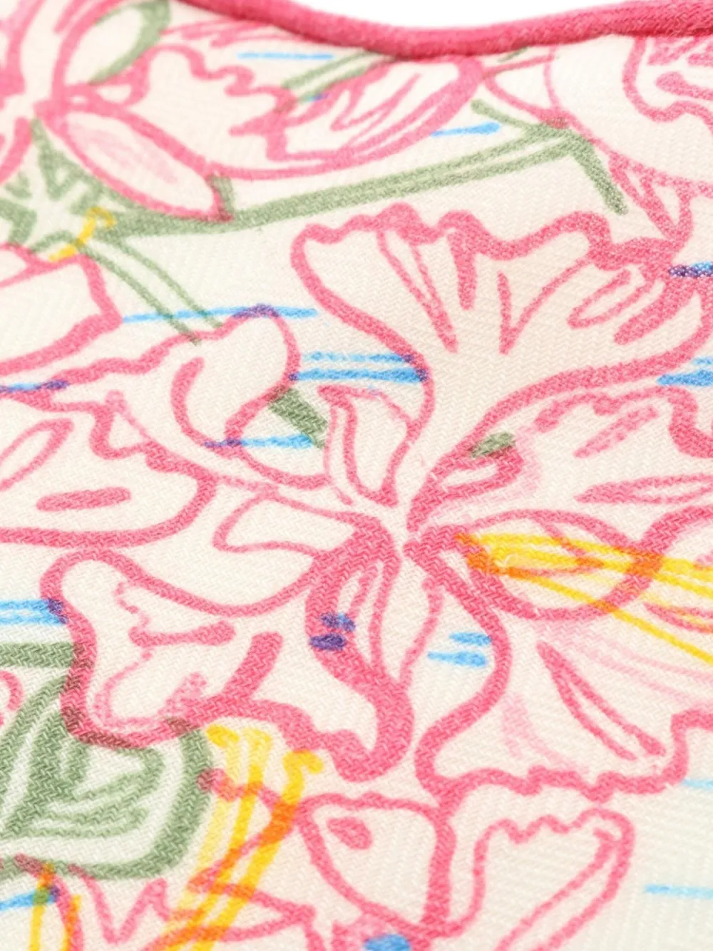 Pre-owned Hermes 2000s Flamingo Party Coloriage Silk Scarf