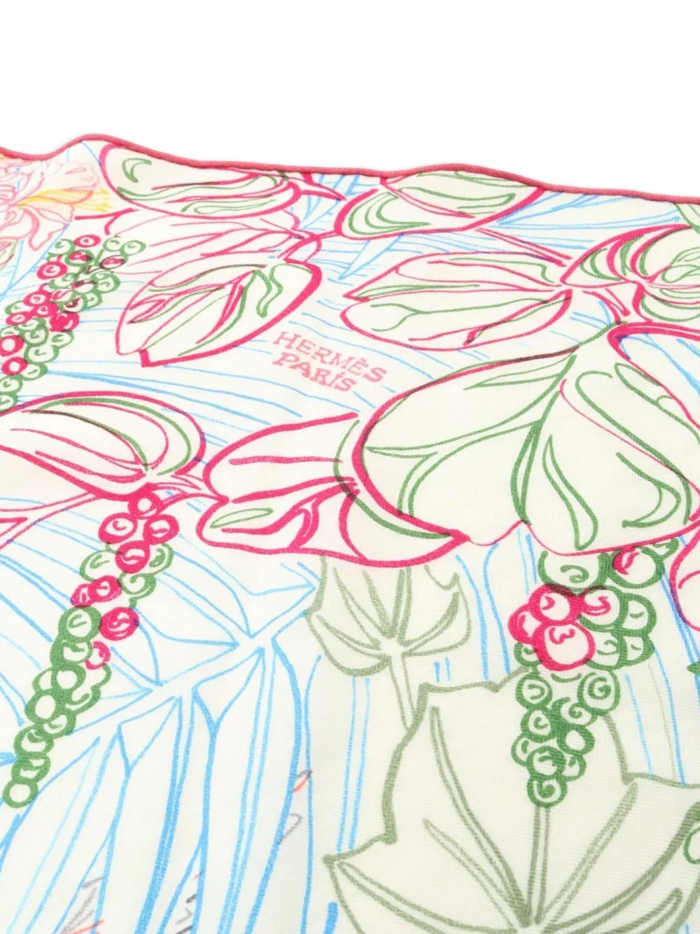 Hermès Pre-Owned mascada Flamingo Party Coloriage 2000 de seda | Image 2