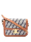 Celine Pre-Owned 2010s Triomphe denim shoulder bag - Blue