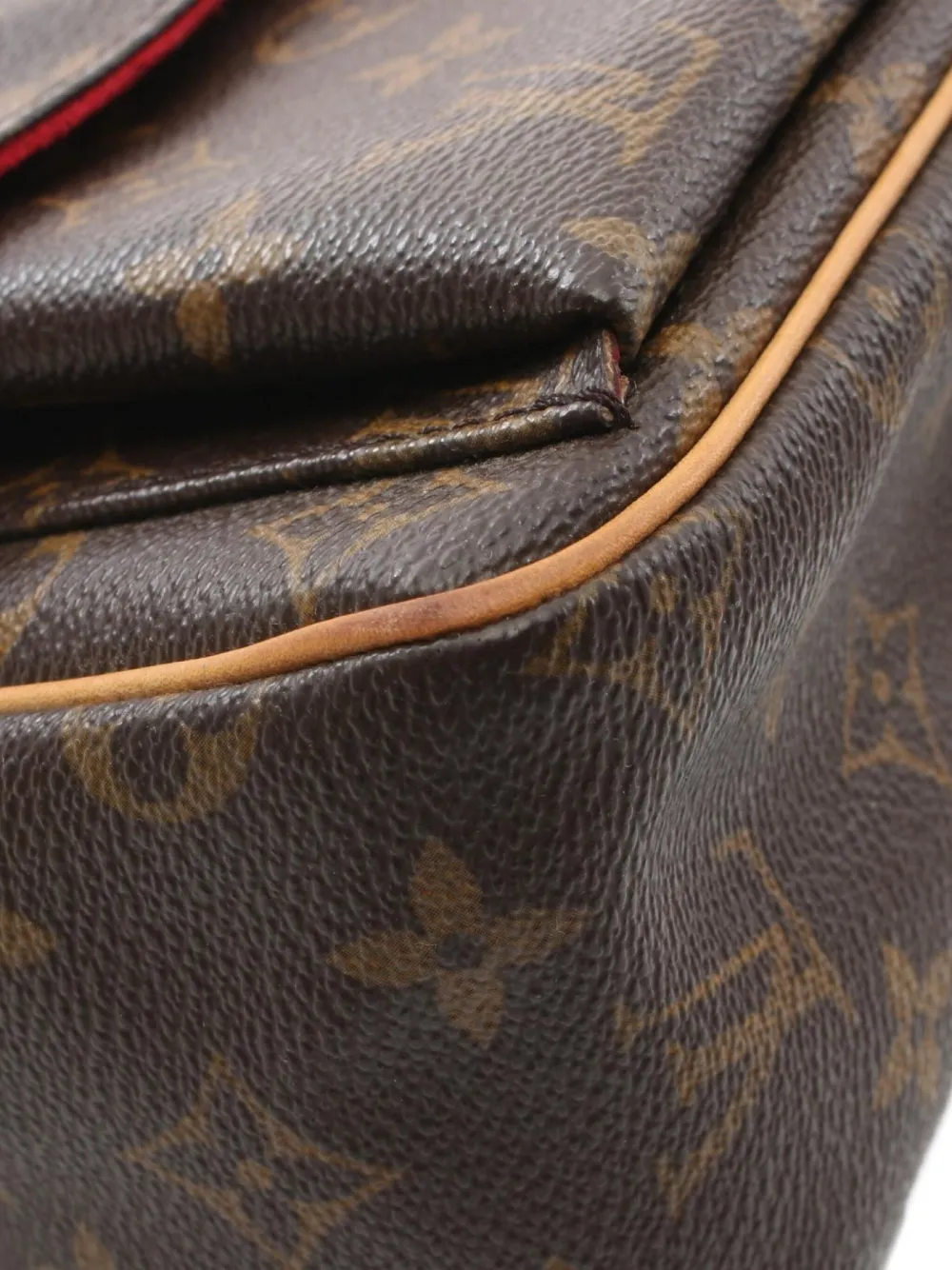 Pre-owned Louis Vuitton 2000s Viva Cite Pm Monogram Canvas Cross Body Bag In Brown
