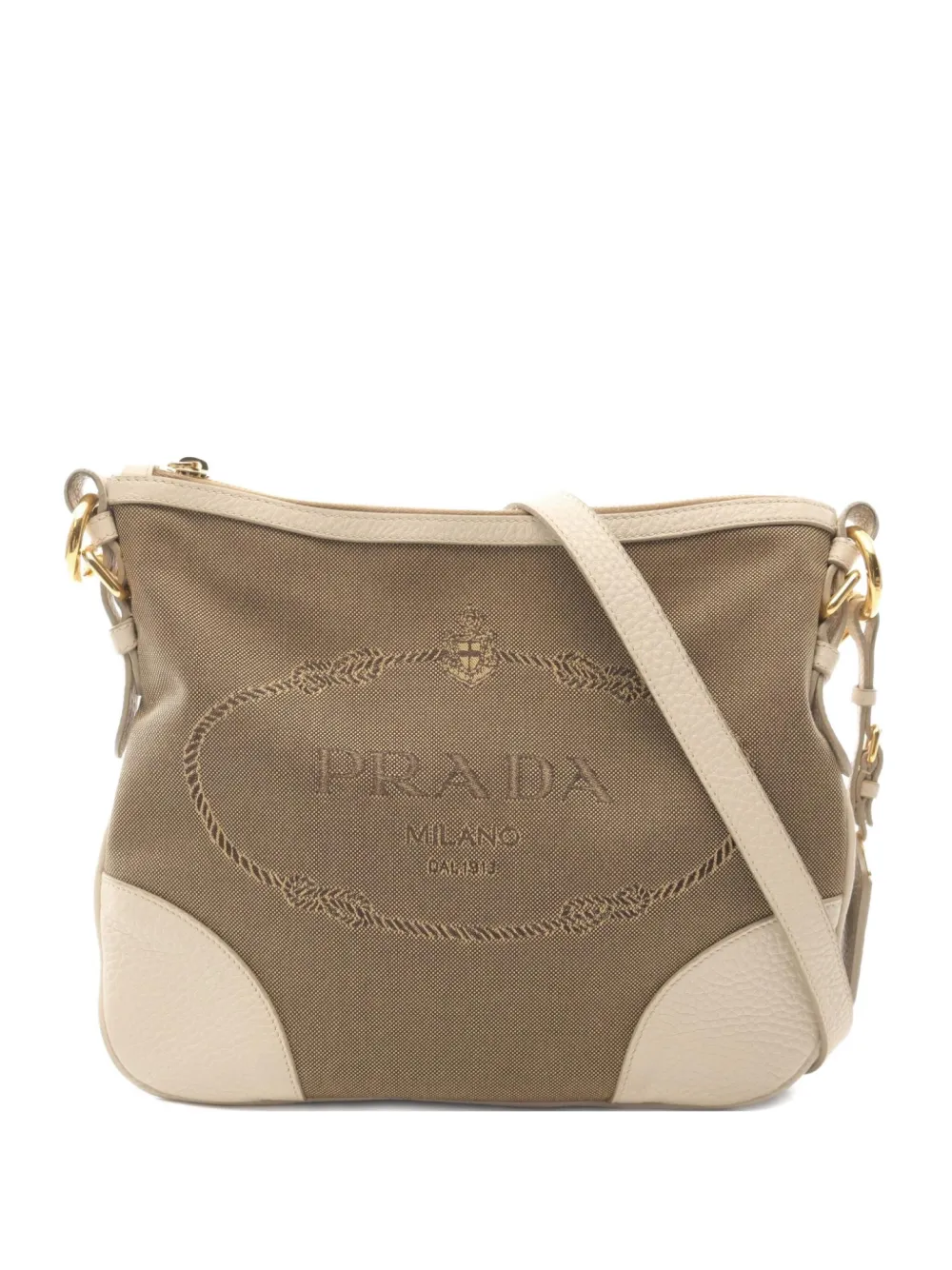 Pre-owned Prada 2010s Logo Jacquard Tote Bag