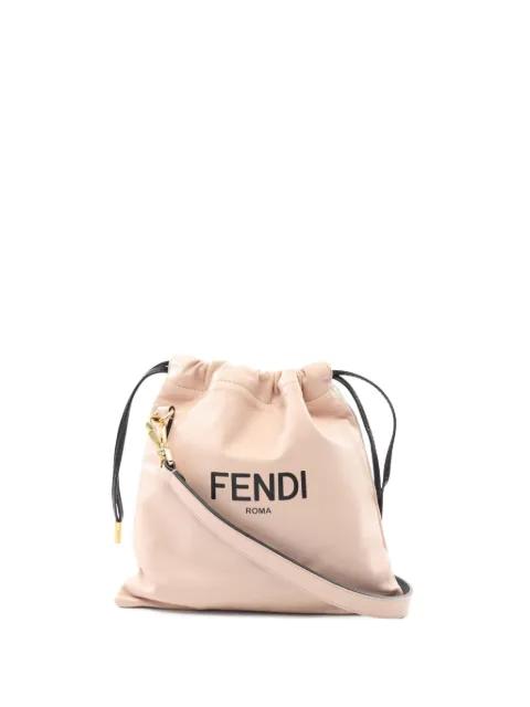 Fendi Pre-Owned 2010s small drawstring leather clutch