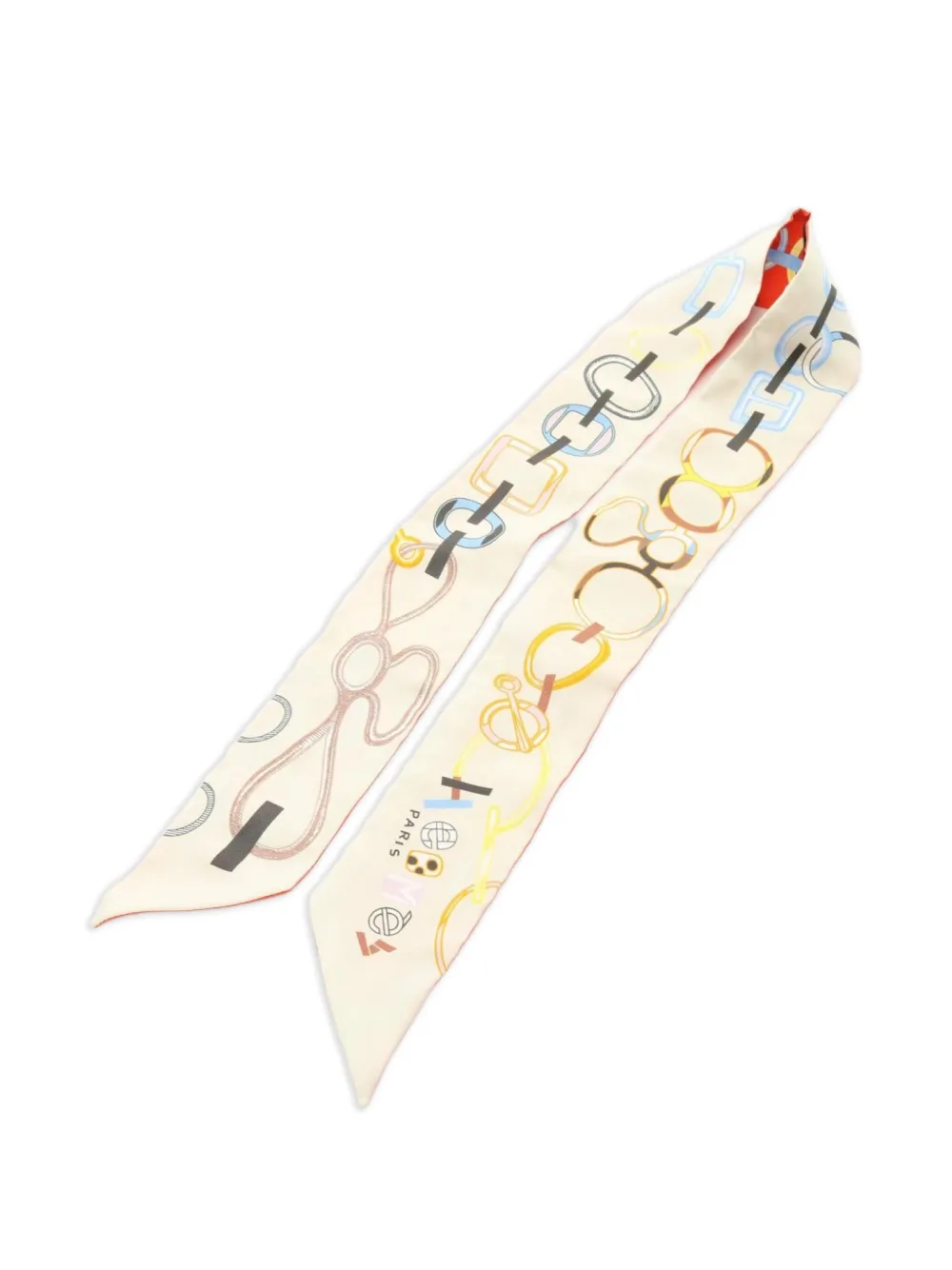 Hermès Pre-Owned 2010s Twilly Do Re Boucles silk scarf | Image 2