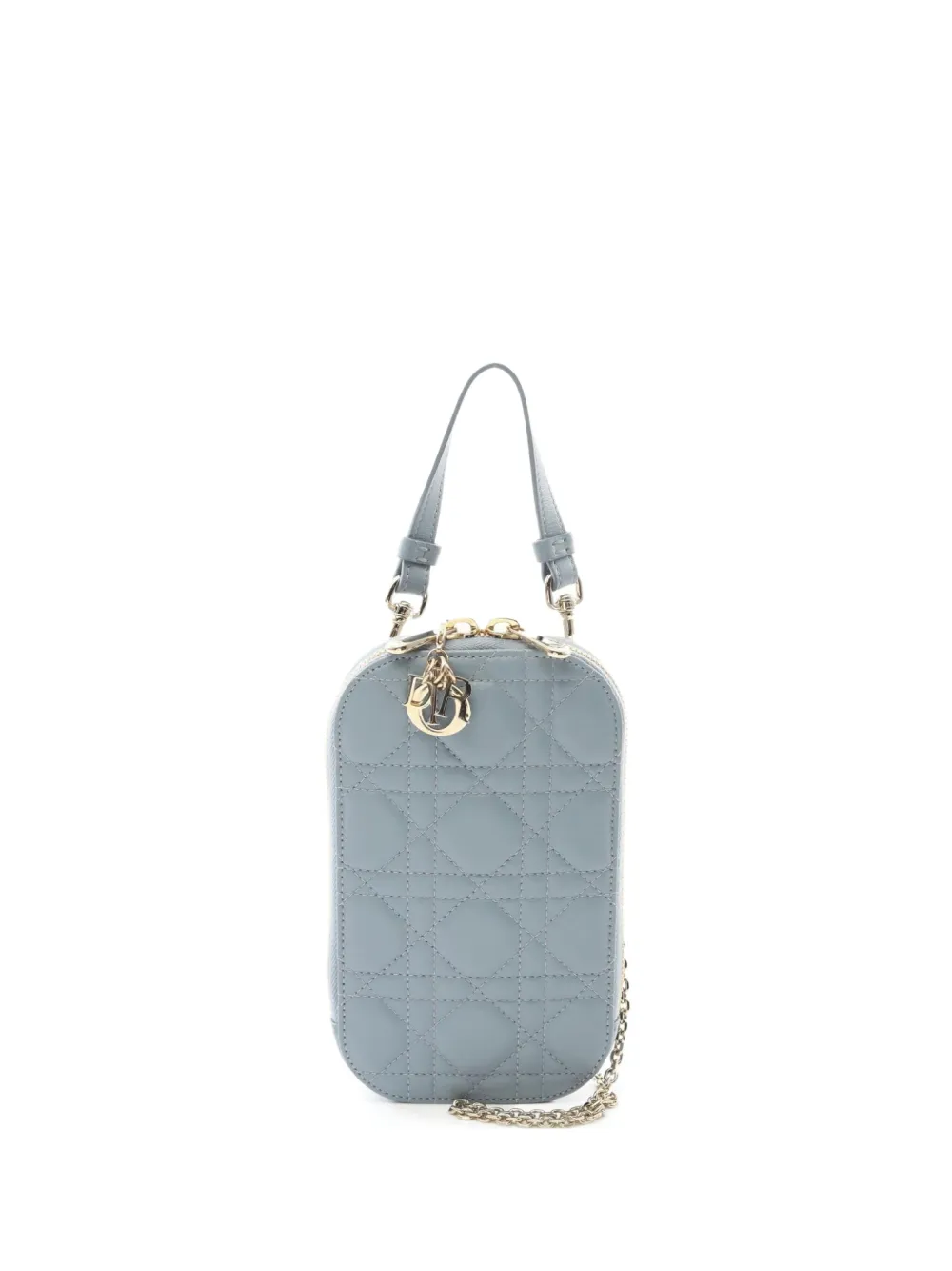 Christian Dior Pre-Owned 2010s Lady Dior phone bag - ブルー Christian Dior Pre-Owned 2010s Lady Dior phone bag - ブルー