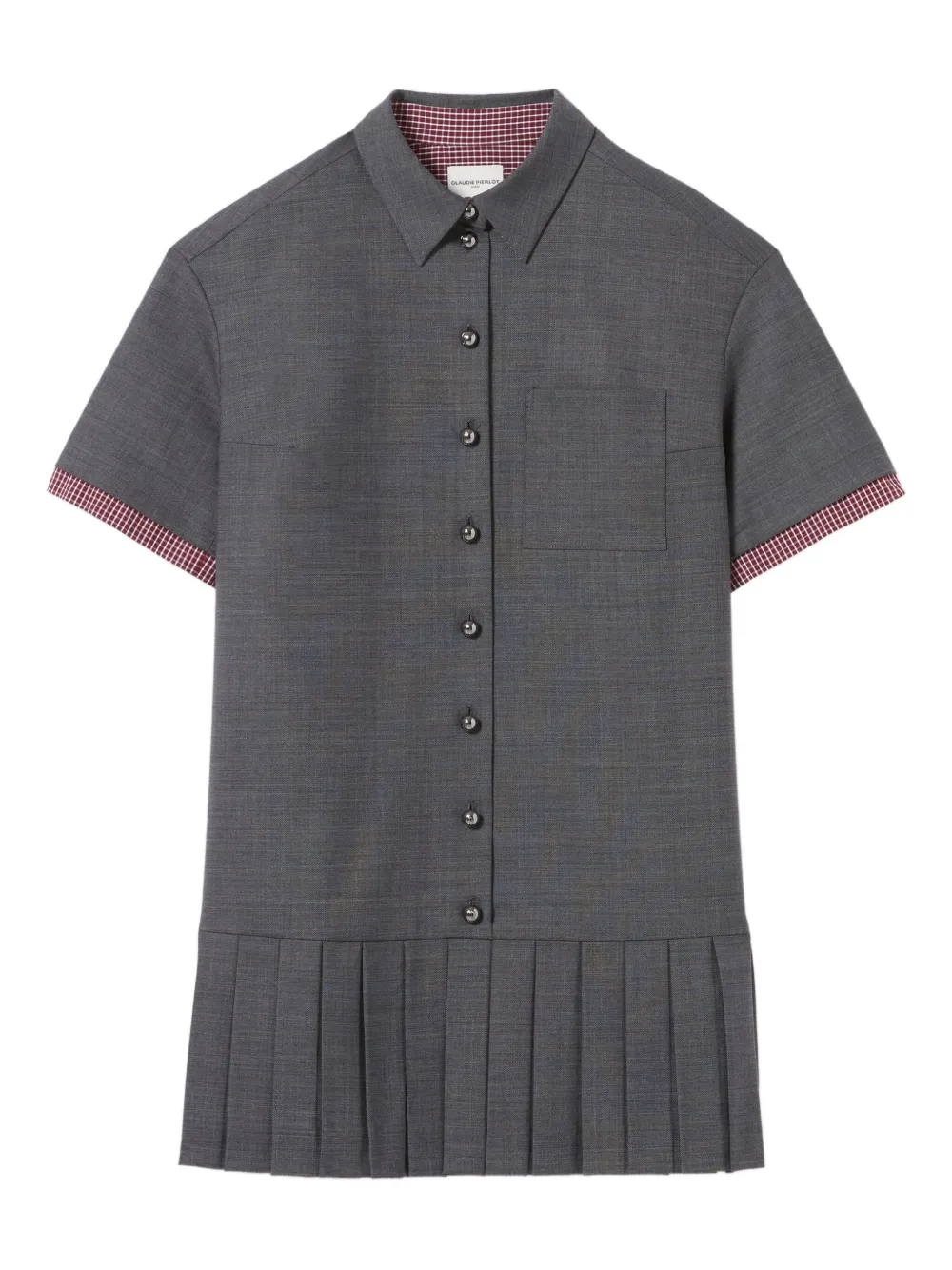 pleated shirt dress