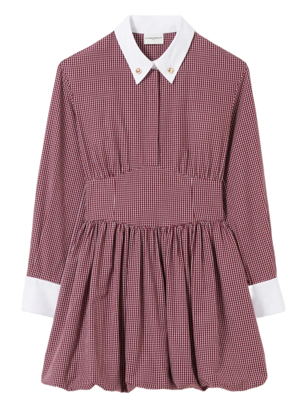Claudie Pierlot Geruite blousejurk Rood