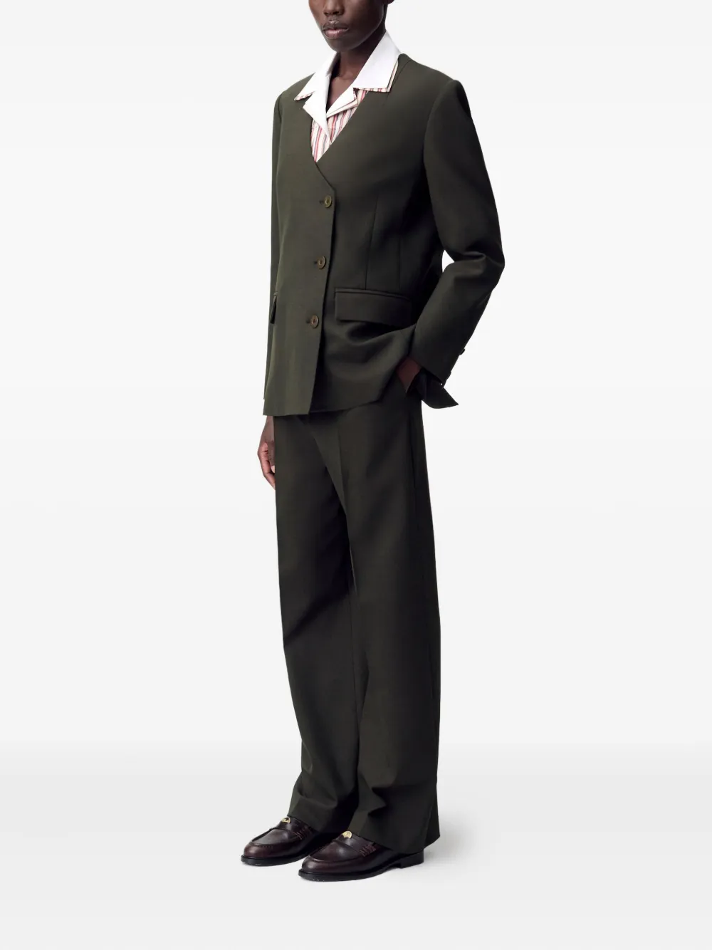 Claudie Pierlot Blazer met ceintuur Groen