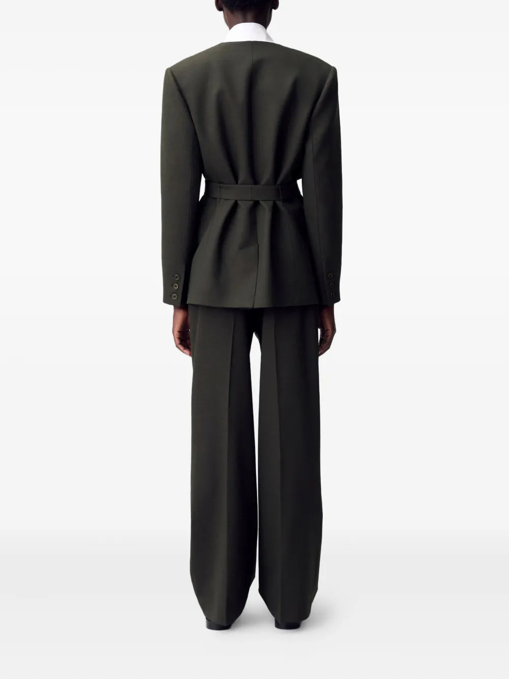 Claudie Pierlot Blazer met ceintuur Groen