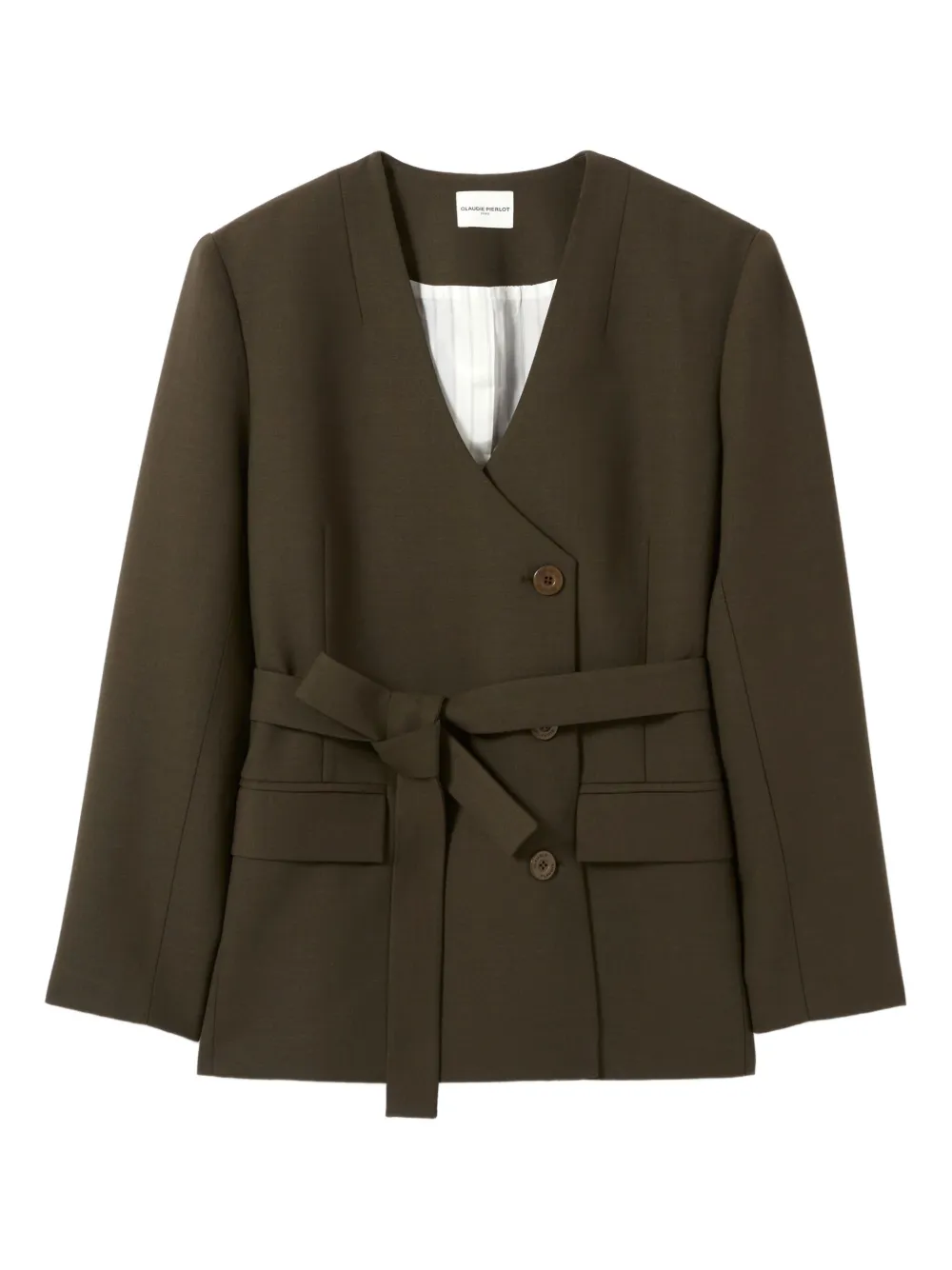 Claudie Pierlot blazer con cinturón | verde | Image 1