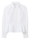 Claudie Pierlot button-detail peplum shirt - White