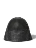 Claudie Pierlot leather lace-up detail bucket hat - Black