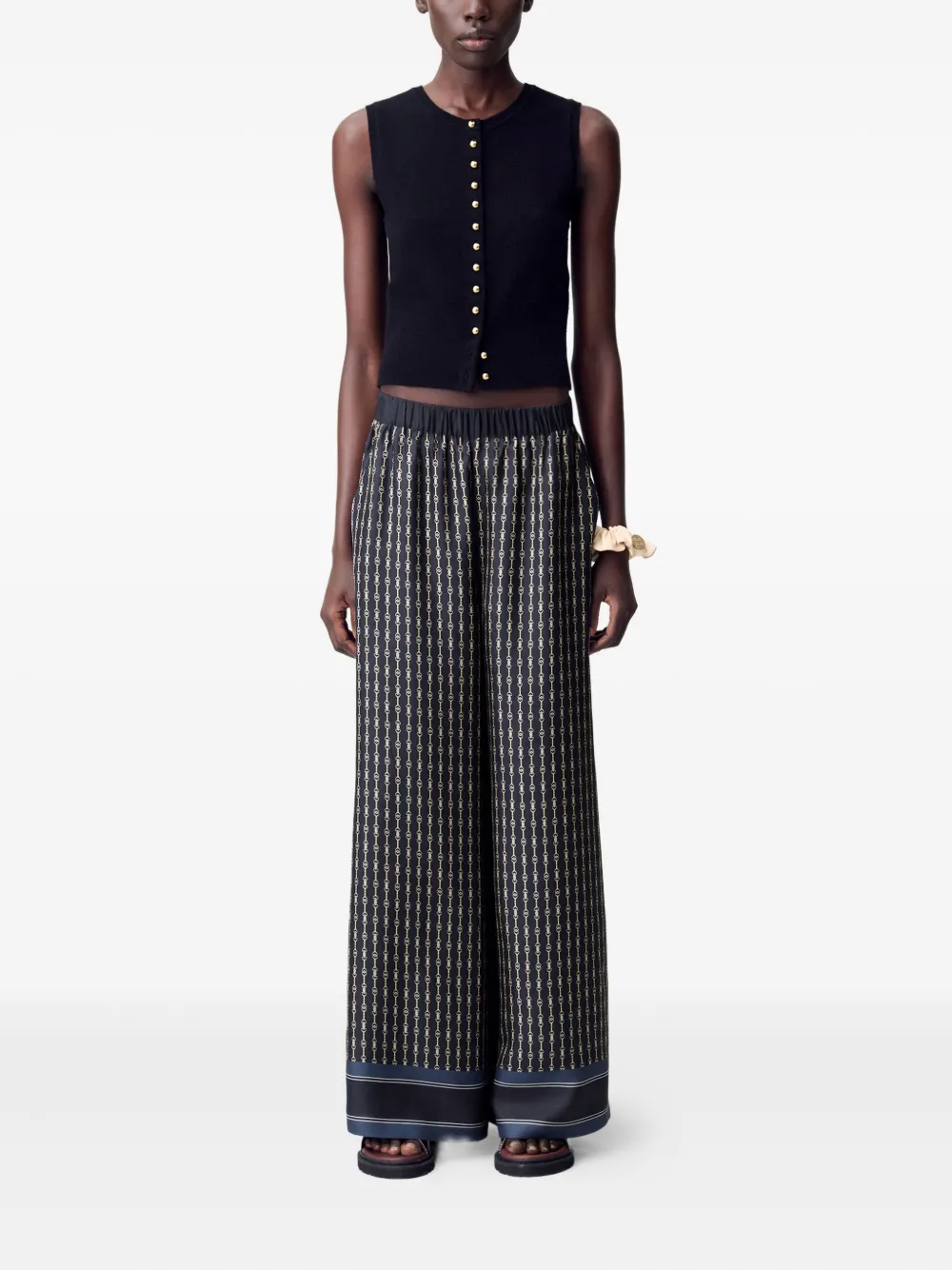Claudie Pierlot Broek met Horsebit-patroon - Blauw