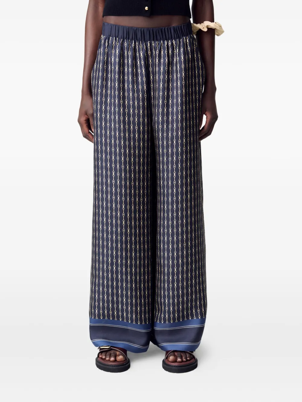 Claudie Pierlot Broek met Horsebit-patroon Blauw