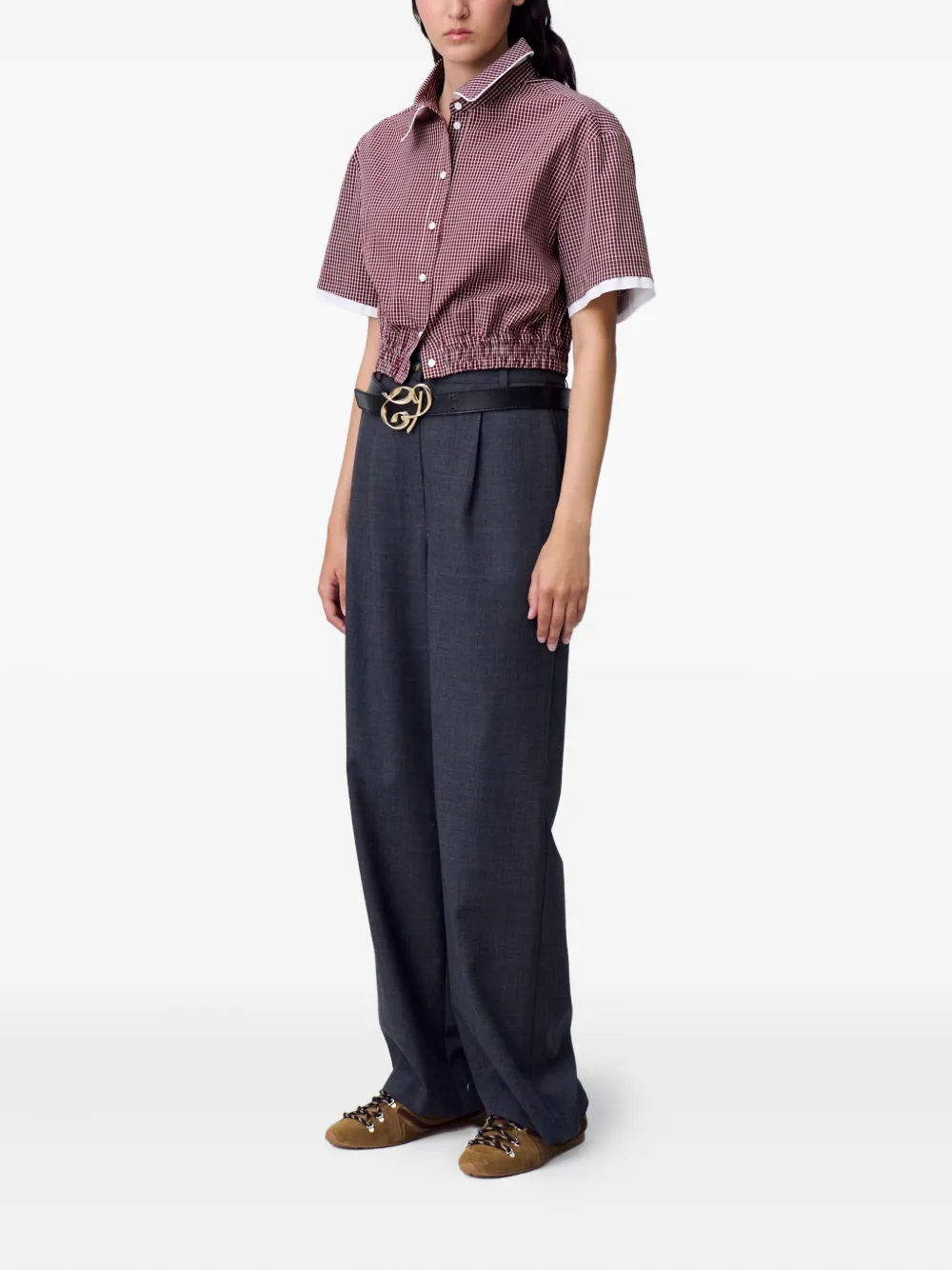 Claudie Pierlot Cropped blouse Rood