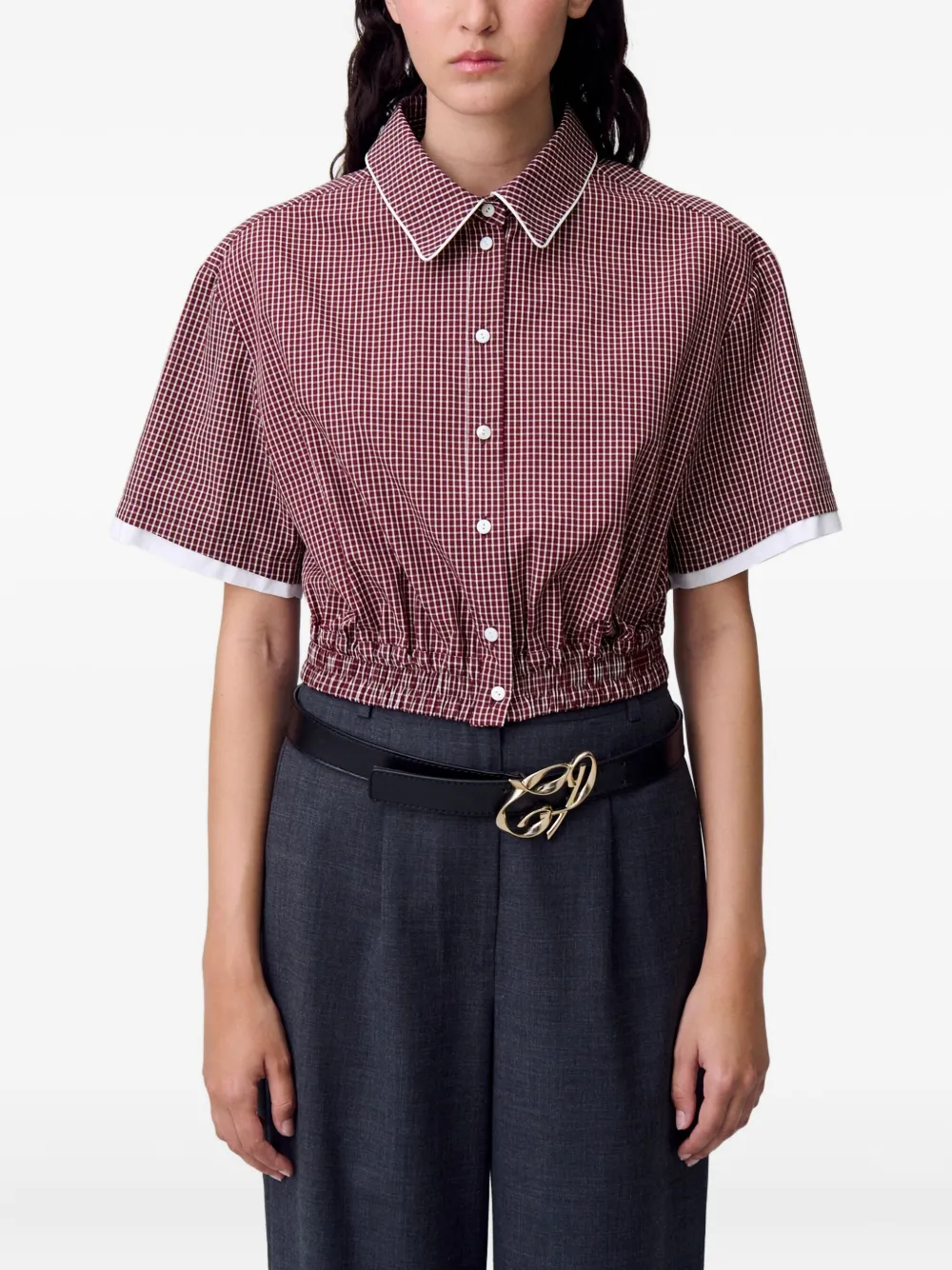 Claudie Pierlot Cropped blouse Rood