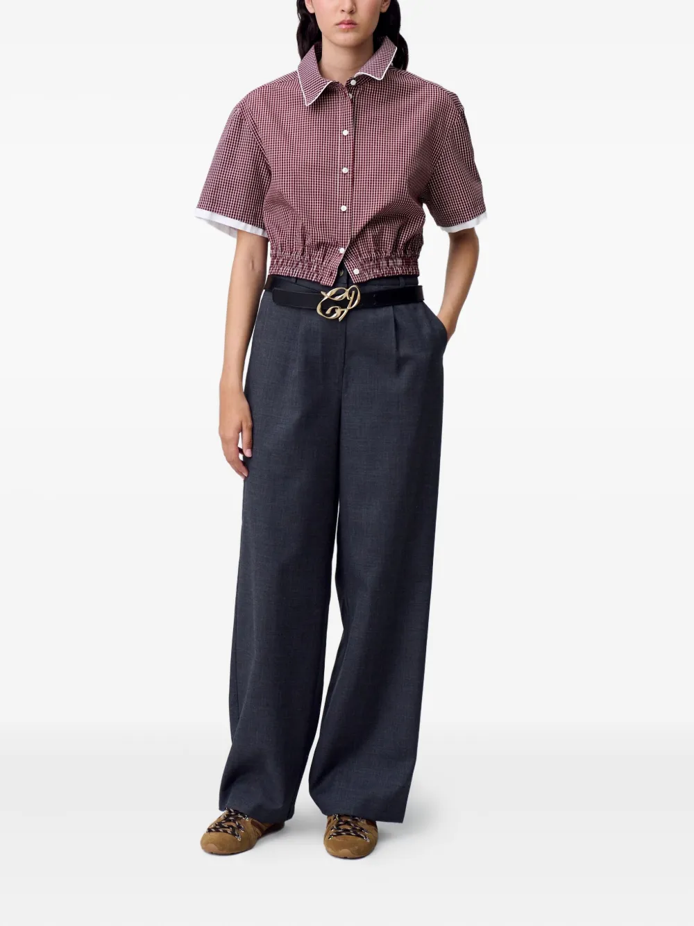 Claudie Pierlot Cropped blouse Rood