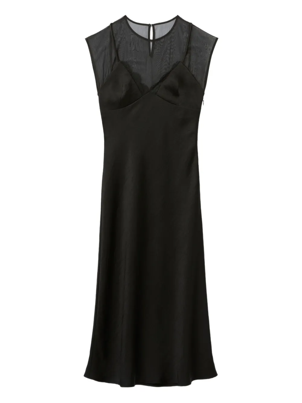 Claudie Pierlot レースインサート スリップドレス - ブラック Claudie Pierlot レースインサート スリップドレス - ブラック