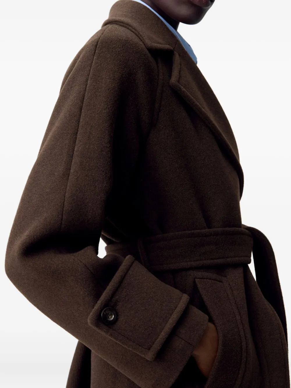 Claudie Pierlot Jas met ceintuur Bruin