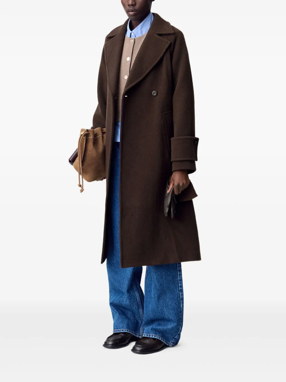 Claudie Pierlot Jas met ceintuur Bruin