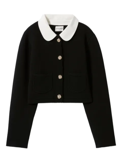 Claudie Pierlot cropped removable-collar cardigan