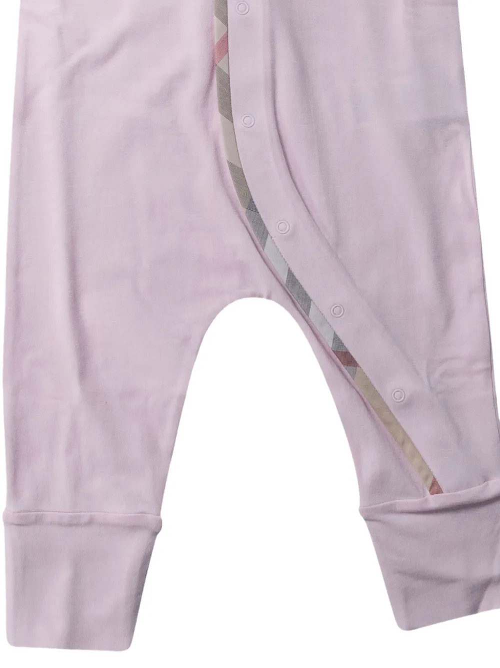 Burberry Kids Romper met geruite afwerking Paars