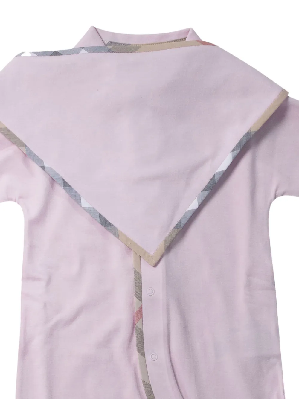Burberry Kids Romper met geruite afwerking Paars