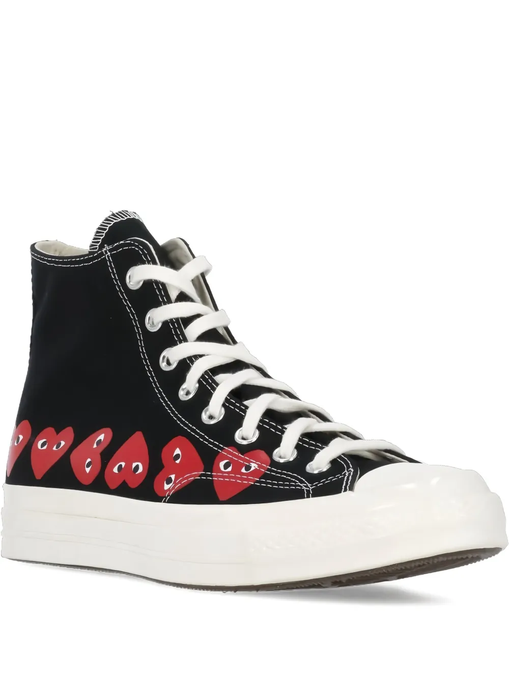 heart-print high-top sneakers