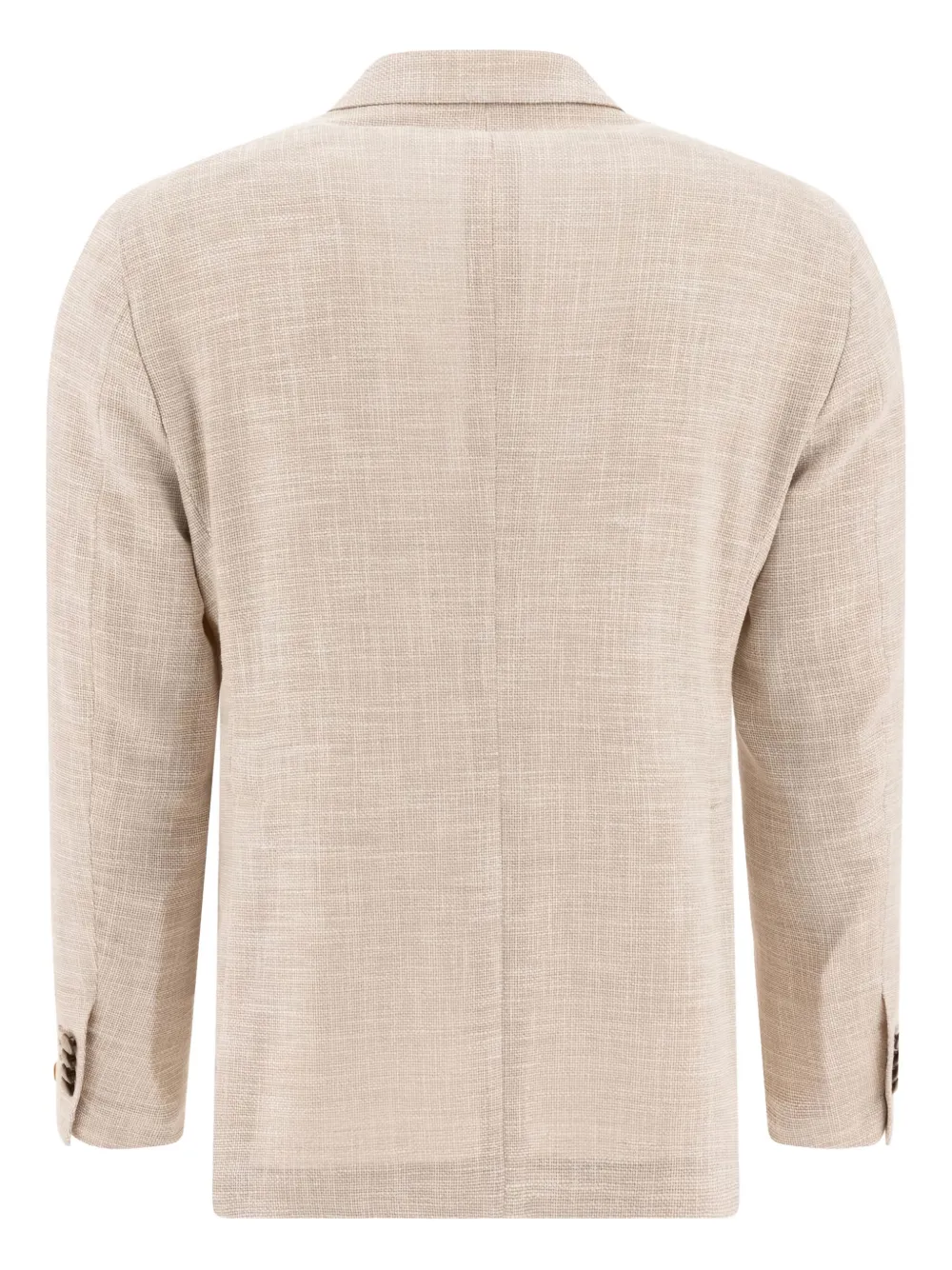 Tagliatore double-breasted textured blazer Beige