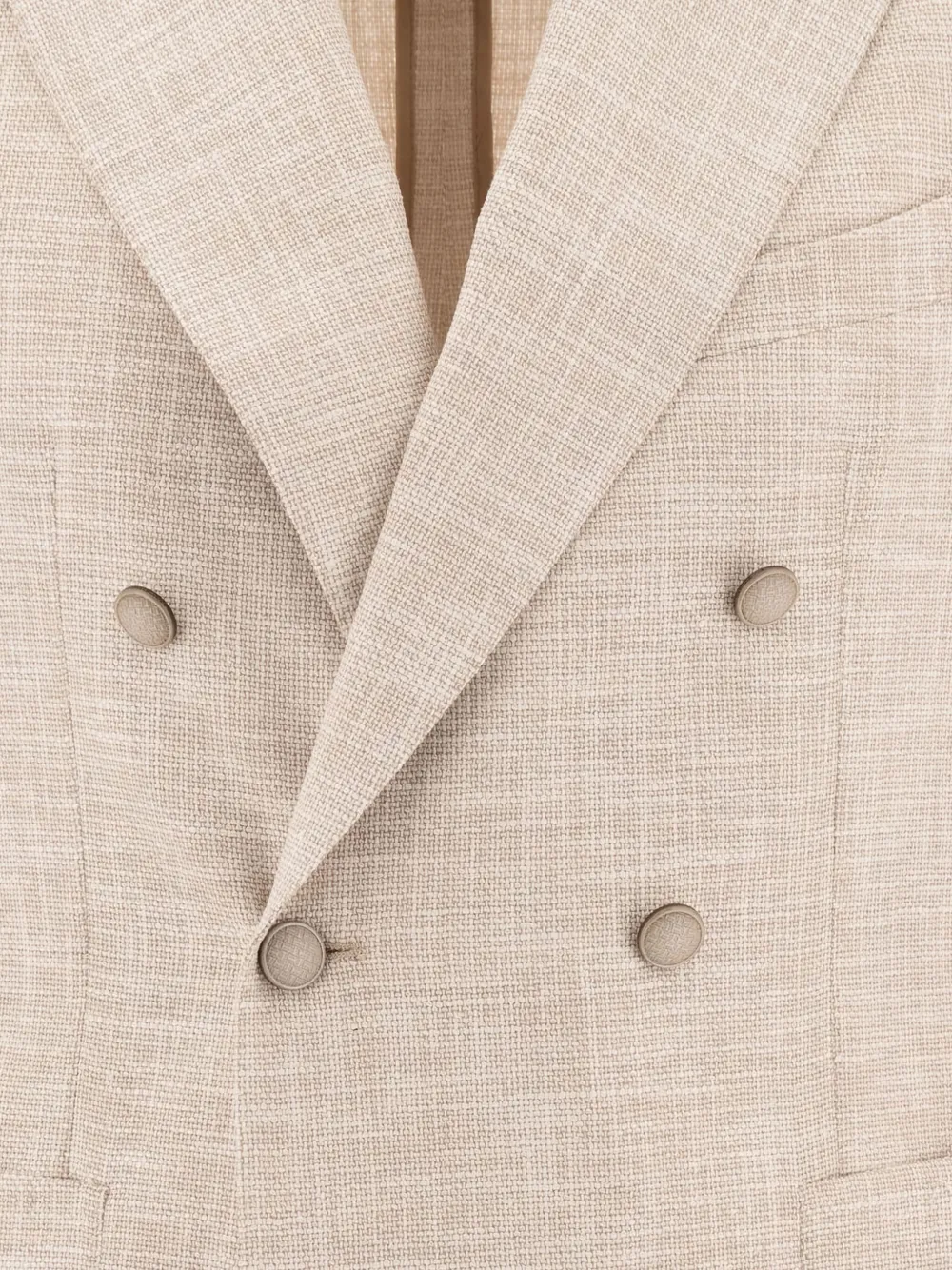 Tagliatore double-breasted textured blazer Beige
