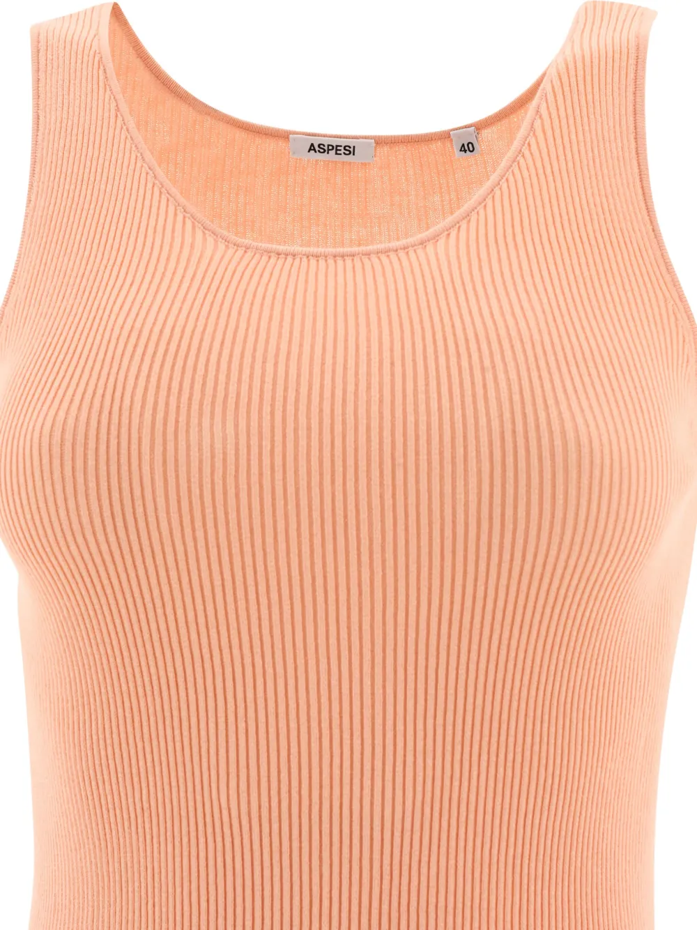 ASPESI ribbed cotton tank top Oranje