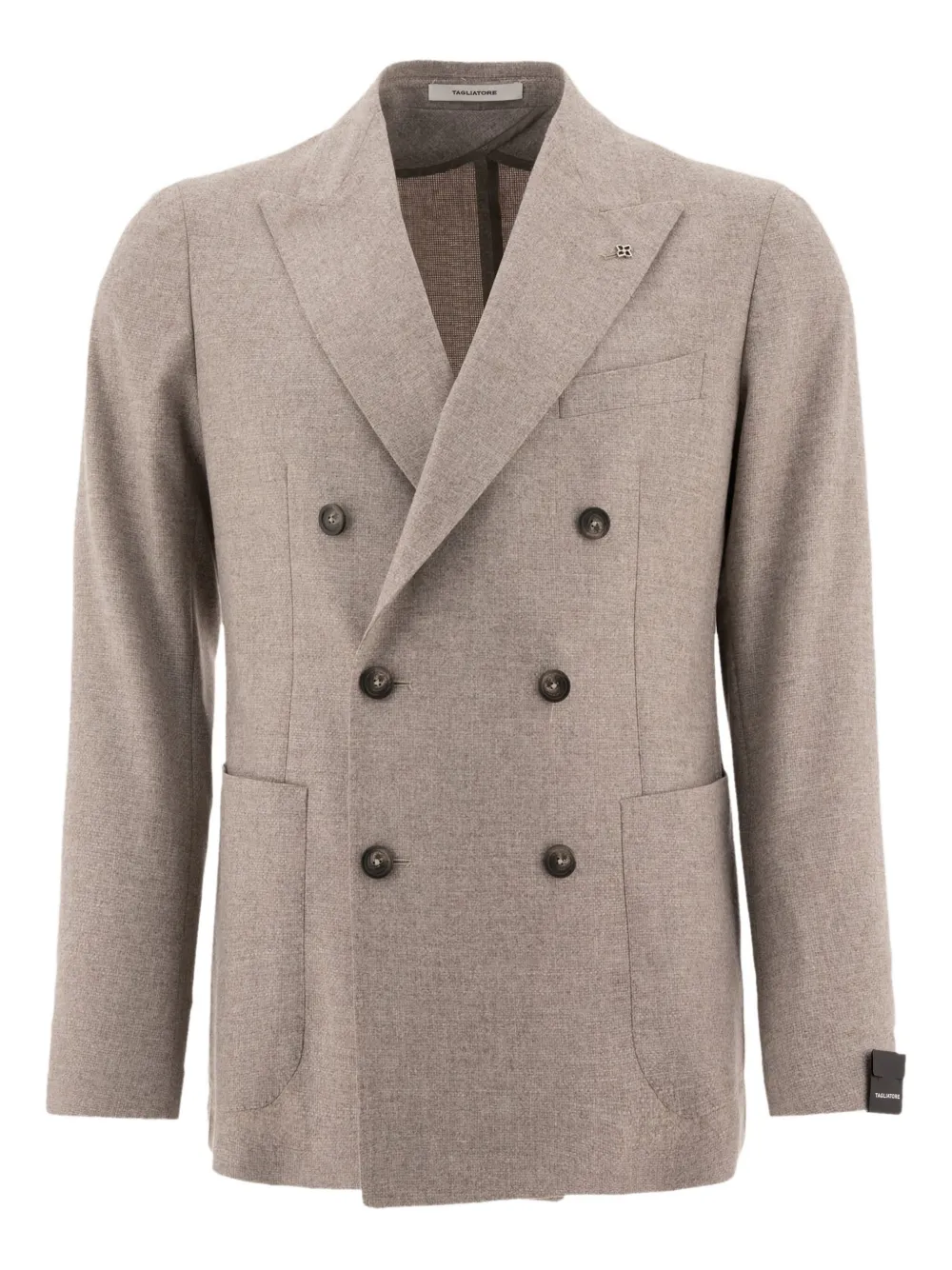 Tagliatore double-breasted wool blazer Bruin