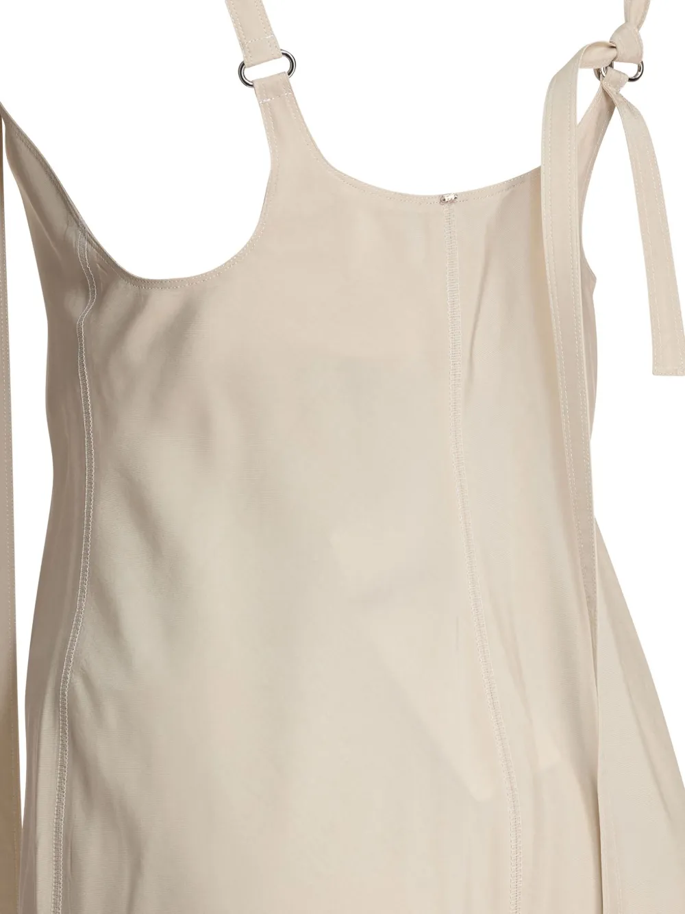 Max Mara Asymmetrische jurk met gestrikt detail Beige