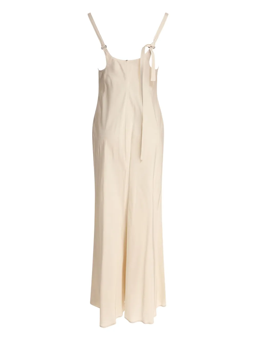 Max Mara Asymmetrische jurk met gestrikt detail Beige
