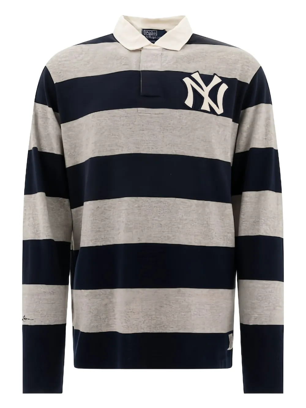 Polo Ralph Lauren x MBL Yankees gestreept poloshirt Blauw