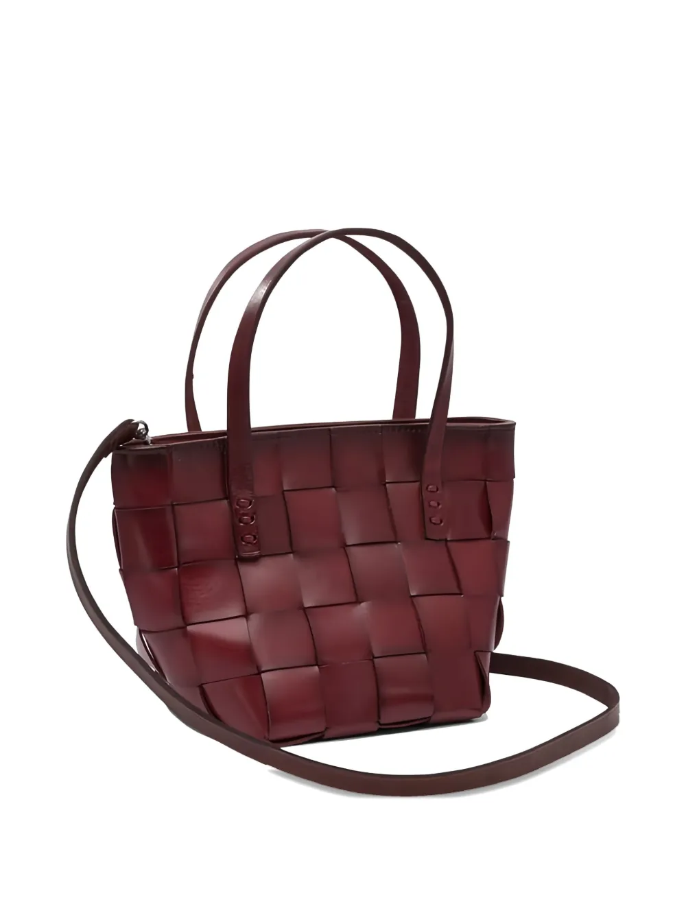 DRAGON DIFFUSION mini Japan woven-leather tote bag Rood