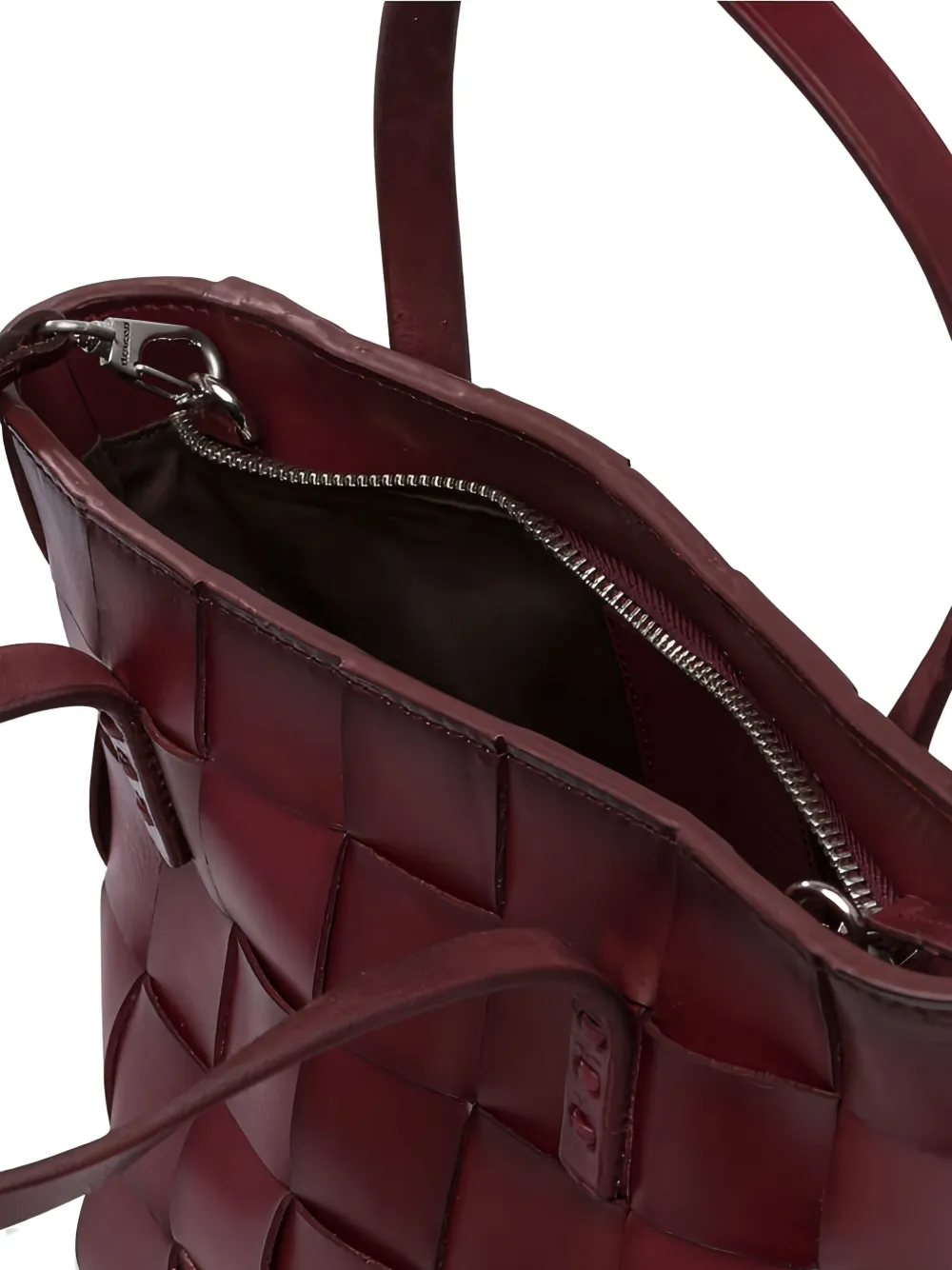 DRAGON DIFFUSION mini Japan woven-leather tote bag Rood