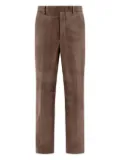 Auralee lamb-suede trousers - Brown