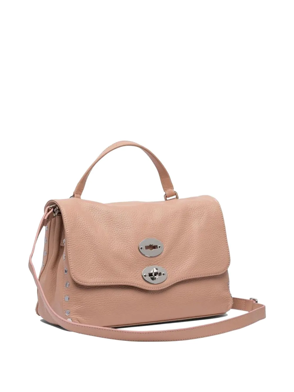 Zanellato Postina Daily Stud-embellished Leather Tote Bag In Pink
