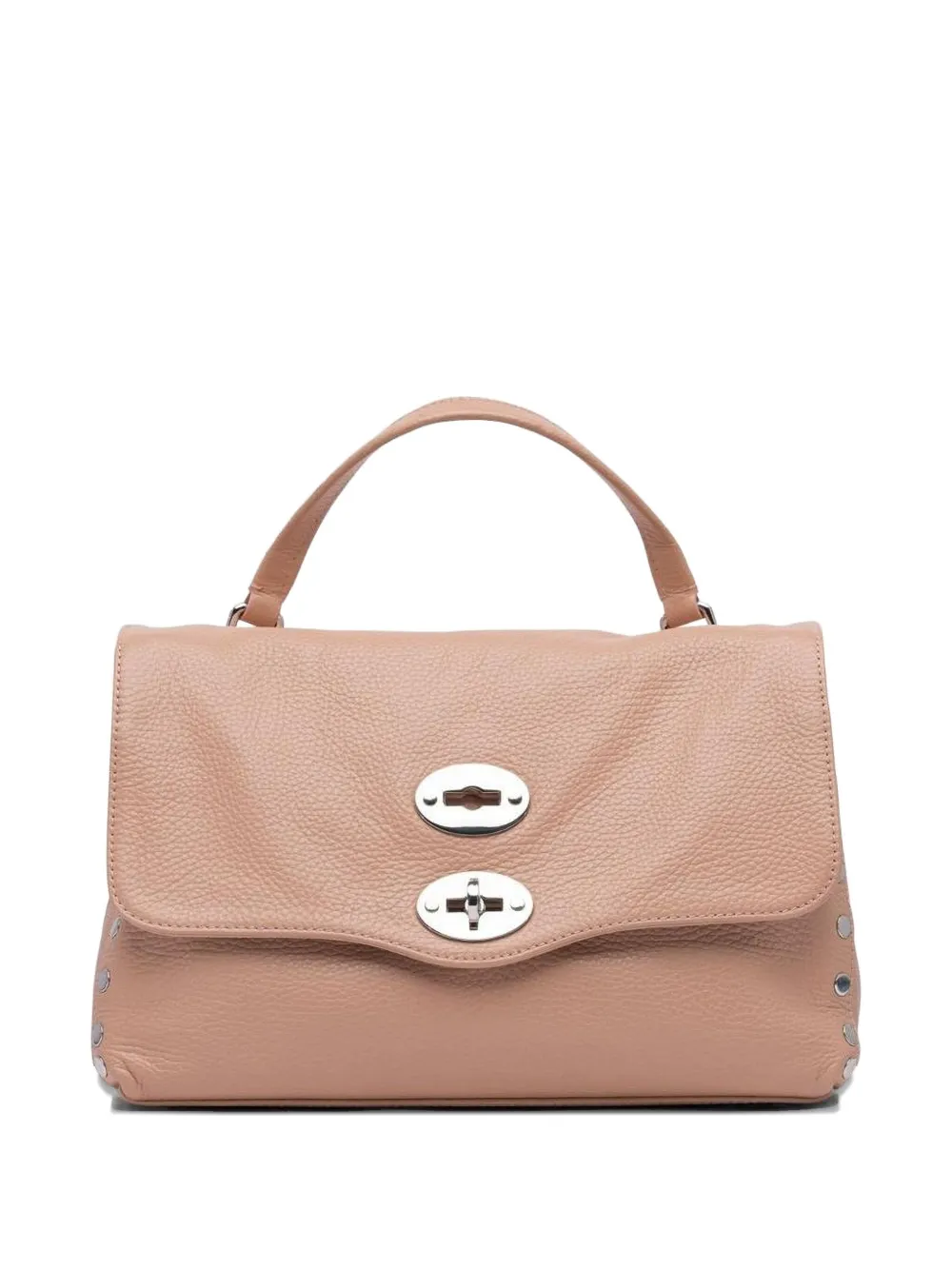 Zanellato Postina Daily Stud-embellished Leather Tote Bag In Pink
