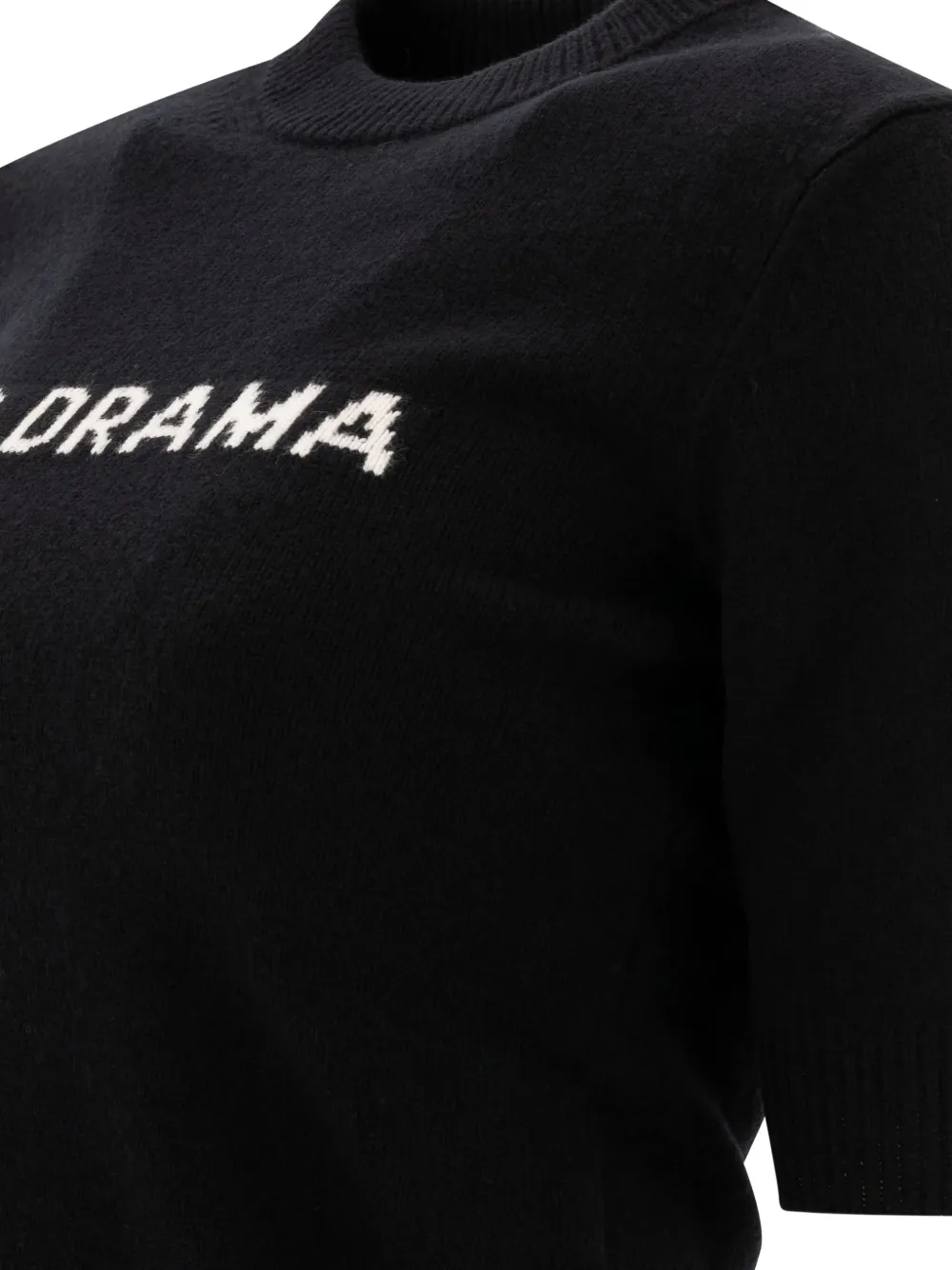 Max Mara No Drama Short-sleeve Sweater In Black