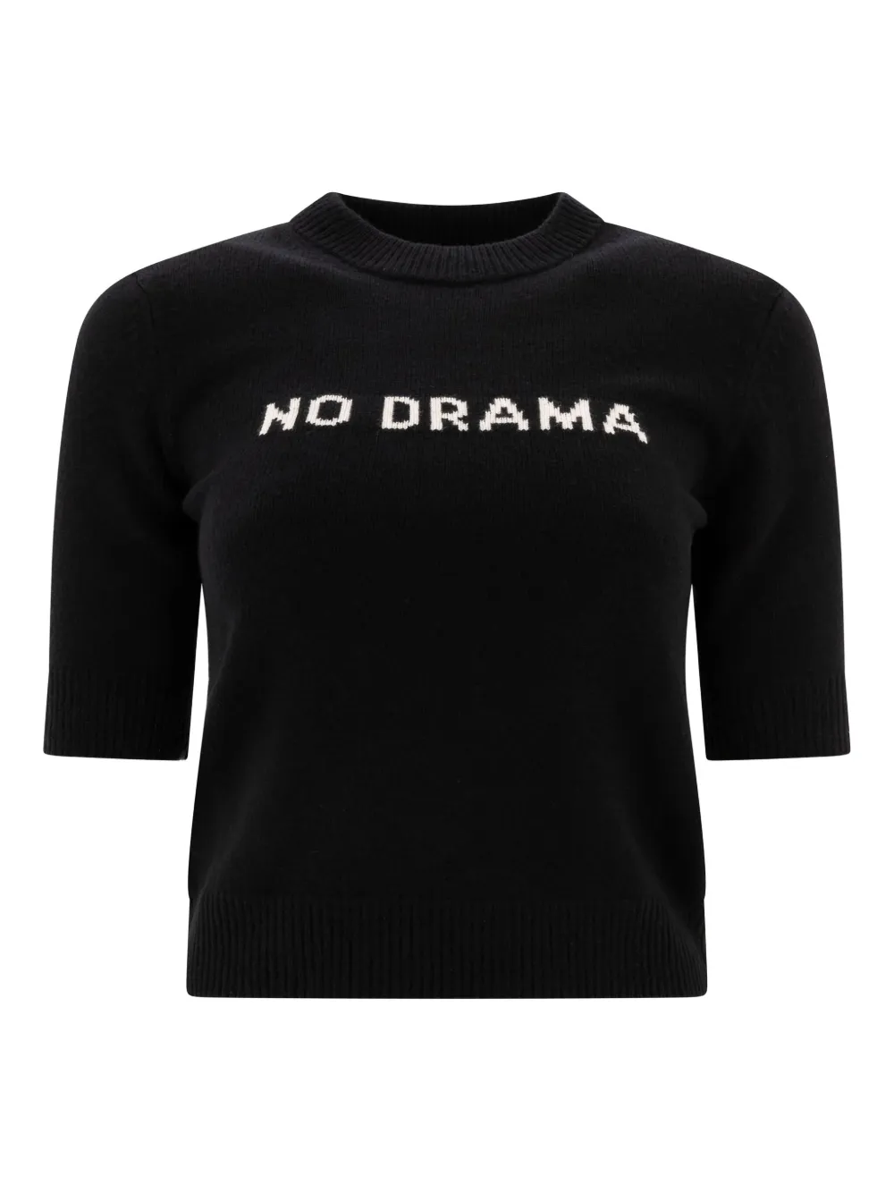 Max Mara No Drama Short-sleeve Sweater In Black